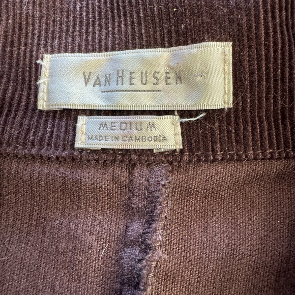 Van Heusen Women’s Sz M Y2K Purple Burgundy Corduroy Denim Jean Jacket Cotton - Picture 2 of 6